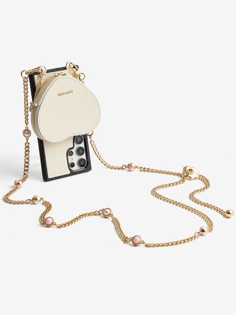 Heart Mate Kit- Samsung Galaxy Magnetic Wallet Case with Body Strap-Mobile Phone Cases-DETACHABLE WALLET & WIRELESS CHARGING-Green-Samsung S25 Ultra-Custype