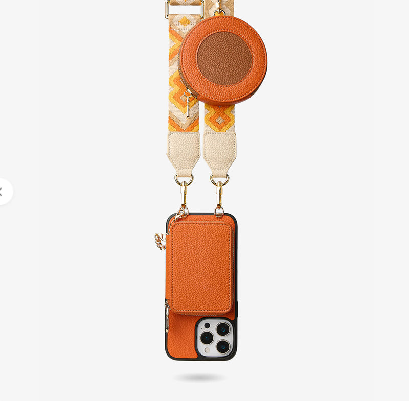 crossbody phone strap Orange


