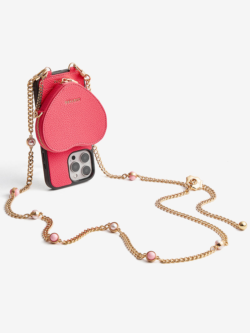 zipper heart pouchstrap iphone caseiPhone 16 Pro Max