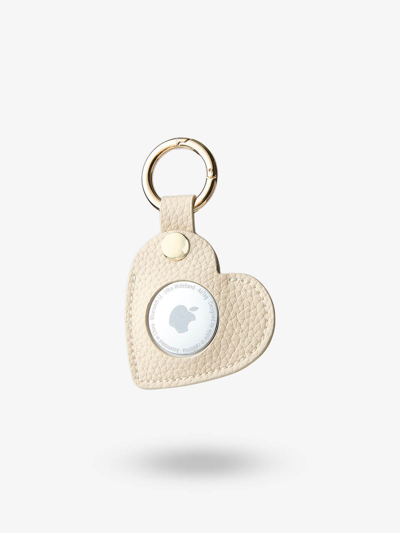 Heart AirTag Case-AirTag Case-Lychee Pattern Leather Mini Zip Pouch-Custype