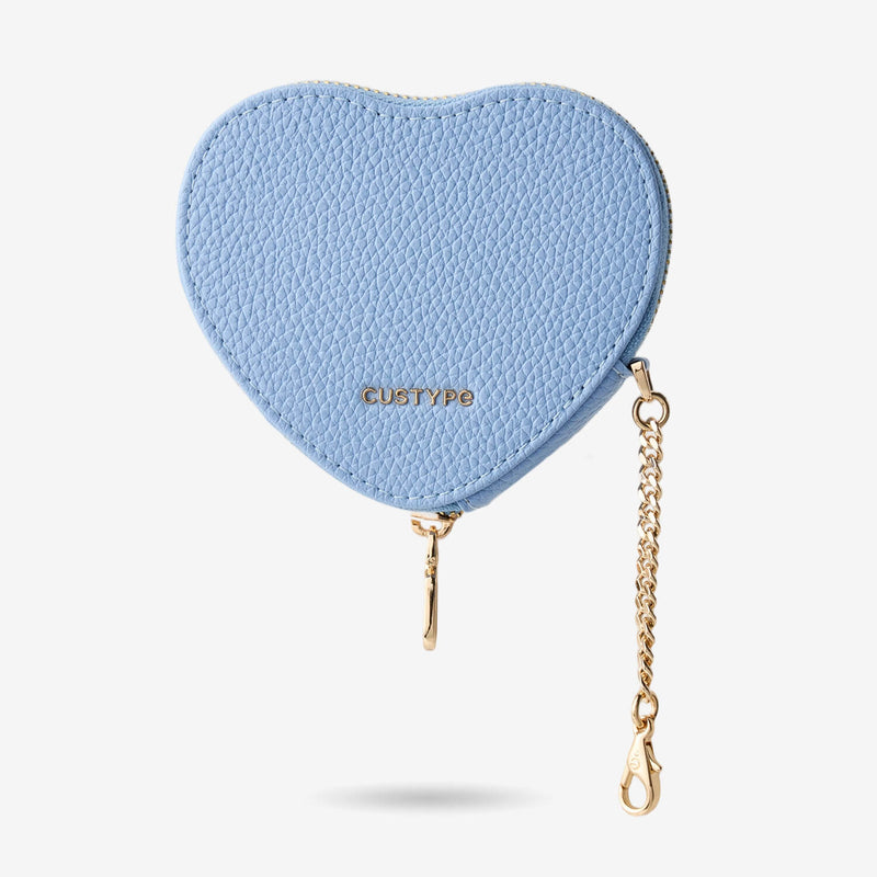 heart pouch phone accessories blue