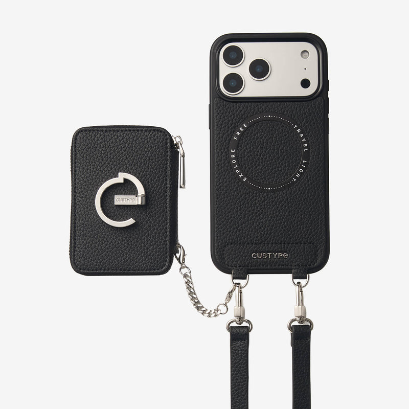 Silver Edge Kit- Magnetic Crossbody E-stand Wallet Case for Walking-Mobile Phone Cases-CUSTOMIZED SERVICE