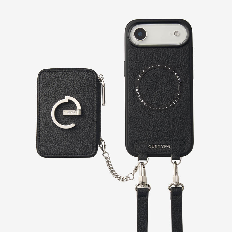 Silver Edge Kit- Magnetic Crossbody E-stand Wallet Case for Walking-Mobile Phone Cases-CUSTOMIZED SERVICE