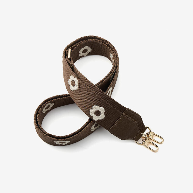 調節可能なフラワークロスボディストラップ