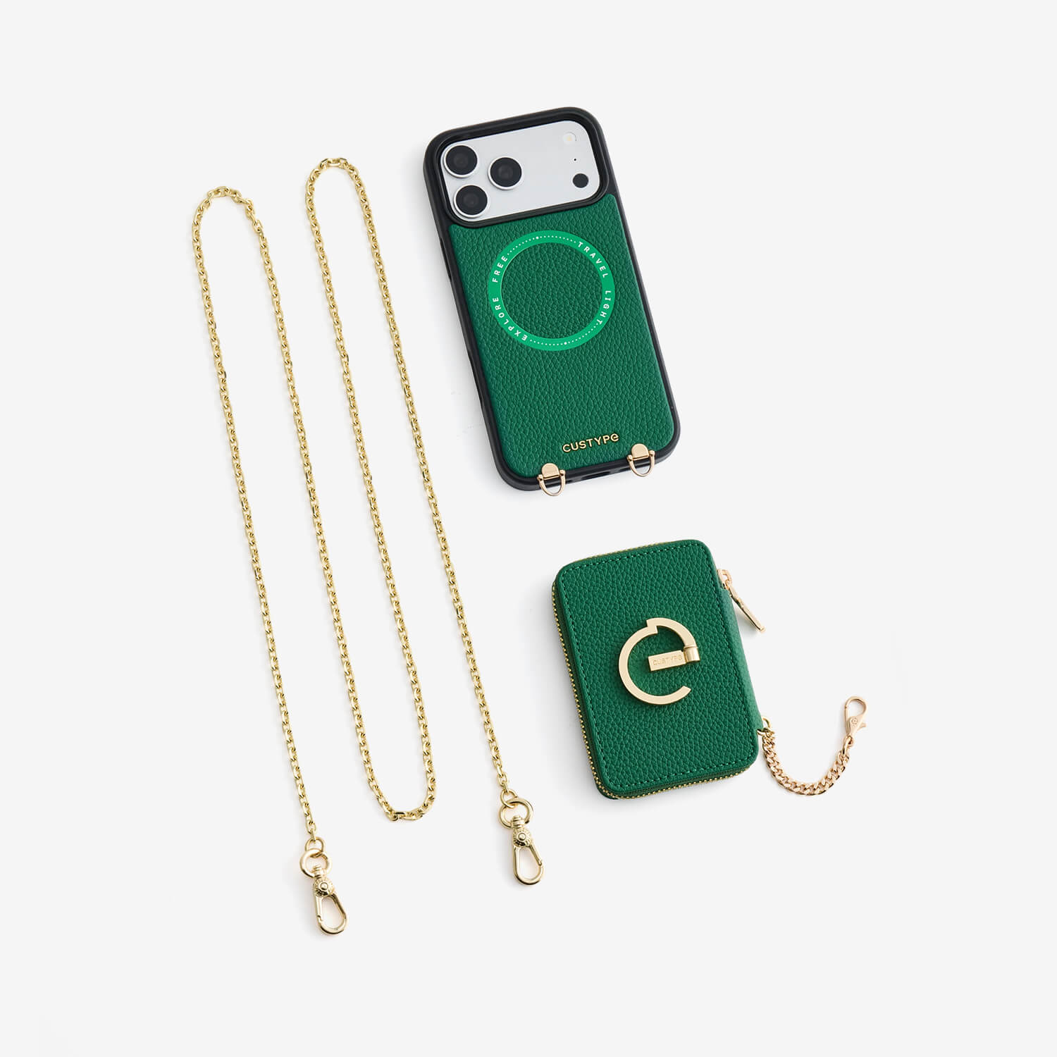 Crossbody iPhone Case with Magnetic Wallet & Metal Chain for Crossbody iPhone Case with Magnetic Wallet & Metal Chain for