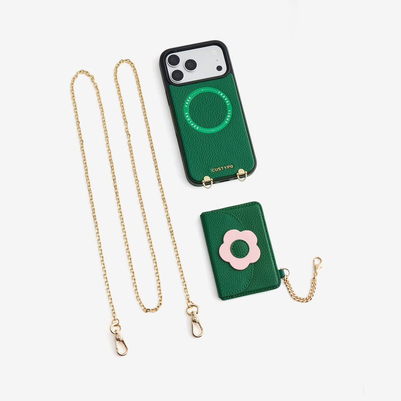 stylish green iPhone 18 Pro phone case with wallet
