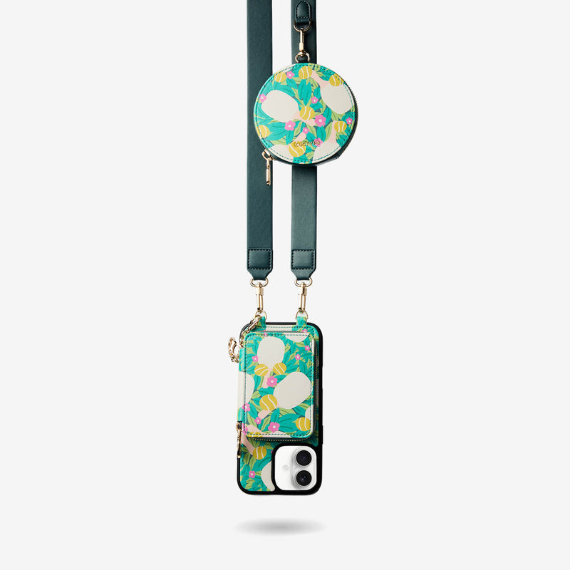 Jasmine- Nature Theme Designer iPhone Crossbody Case with Card Holder-Custype