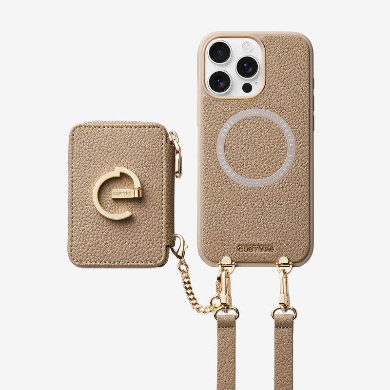 Original Design Set- Detachable Magsafe Crossbody Wallet Phone Case Set For Travel-Custype