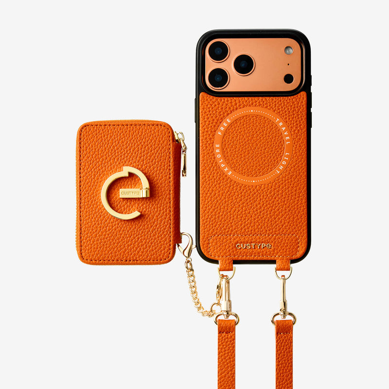 Original Design Set- iPhone Crossbody Case with Magnetic Card Holder-Mobile Phone Cases-DETACHABLE WALLET & WIRELESS CHARGING