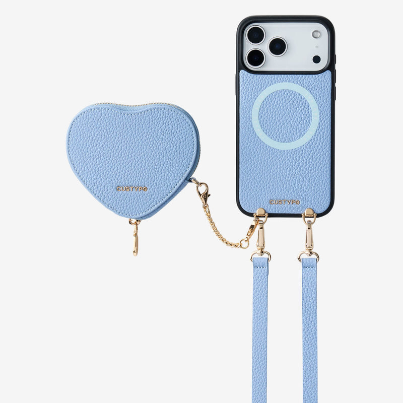 Blue  iPhone 18 Pro Max Detachable crossbody wallet phone case for outdoor activities