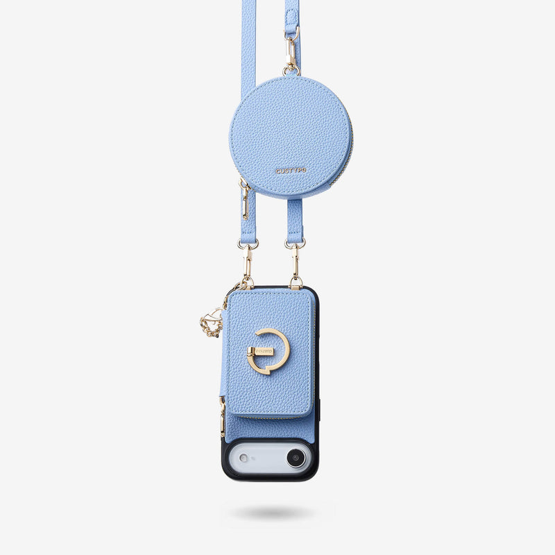 Blue wallet phone case