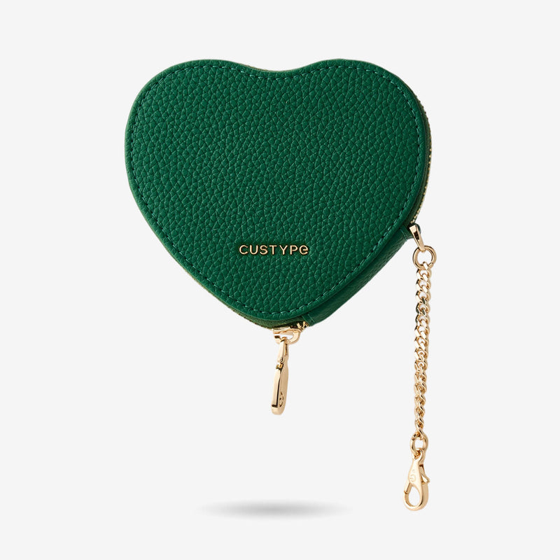 heart pouch green
