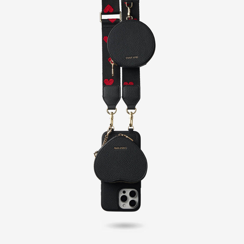 zipper heart pouch shop phone chains