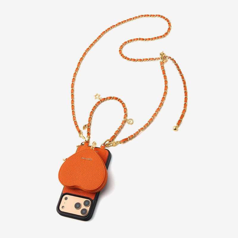 Allure Chain Series- iPhone Case with Heart Pouch & Chain Strap-Custype