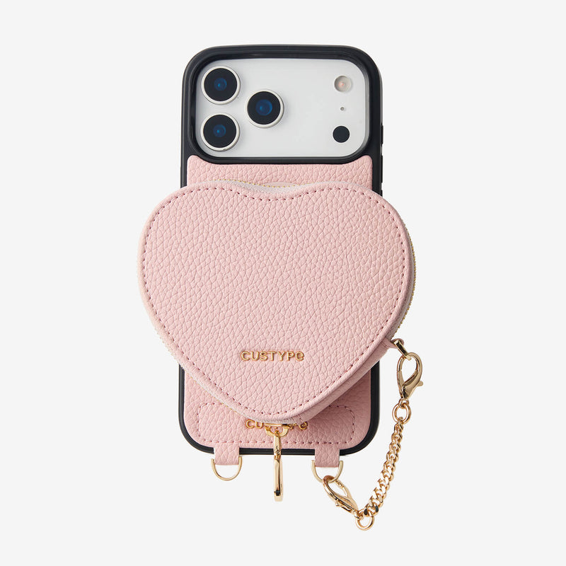 Morandi Grace Kit- Sling Phone Case with Magnetic Heart Pouch-Mobile Phone Cases-DETACHABLE WALLET & WIRELESS CHARGING