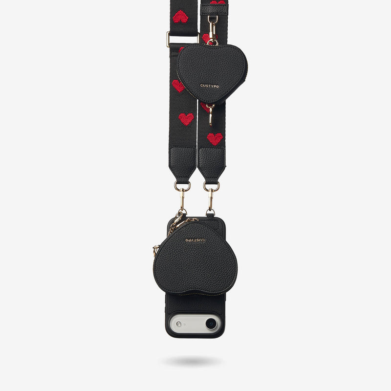 Heart Airpod Kit- iPhone Crossbody Case with Magnet & Airpods Pouch-Mobile Phone Cases-DETACHABLE WALLET & PHONE POUCH
