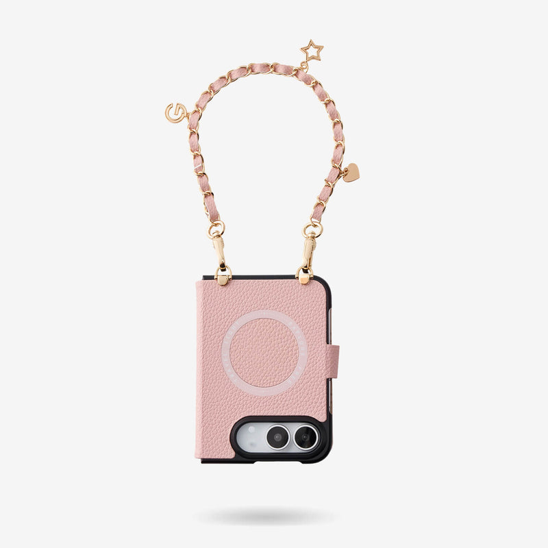Detachable wristlet strap paired with an iPhone Duo case for convenient everyday phone carrying