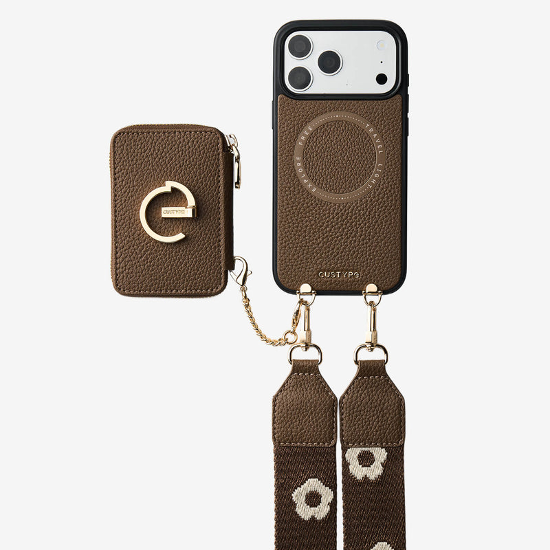 Bloom Pal- Leather Crossbody Phone Case with Wallet & Stand-Mobile Phone Cases-Custype