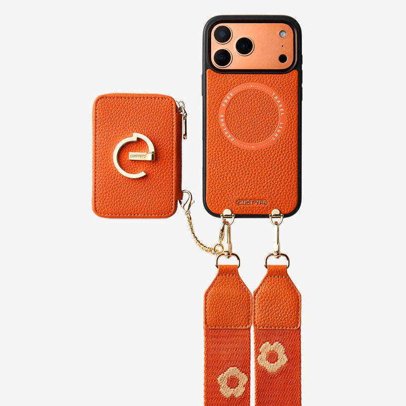Bloom Pal- Leather Crossbody Phone Case with Wallet & Stand-Mobile Phone Cases-Custype