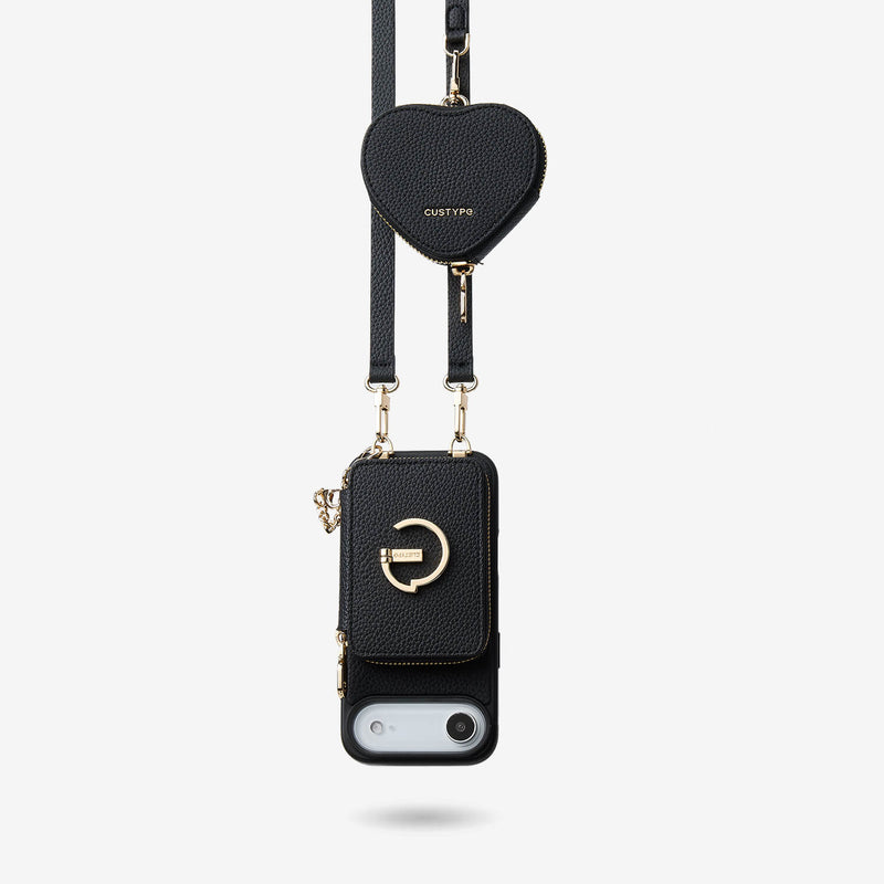 Heart Airpod Kit- Magnet Wallet Crossbody Phone Case with Airpod Pouch-Custype