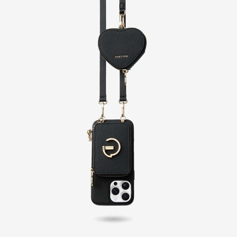 Heart Airpod Kit- Magnet Wallet Crossbody Phone Case with Airpod Pouch-Custype