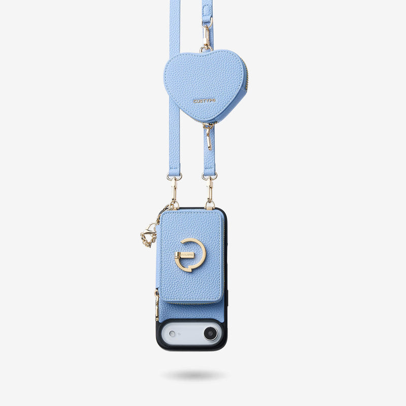 Heart Airpod Kit- Magnet Wallet Crossbody Phone Case with Airpod Pouch-Custype