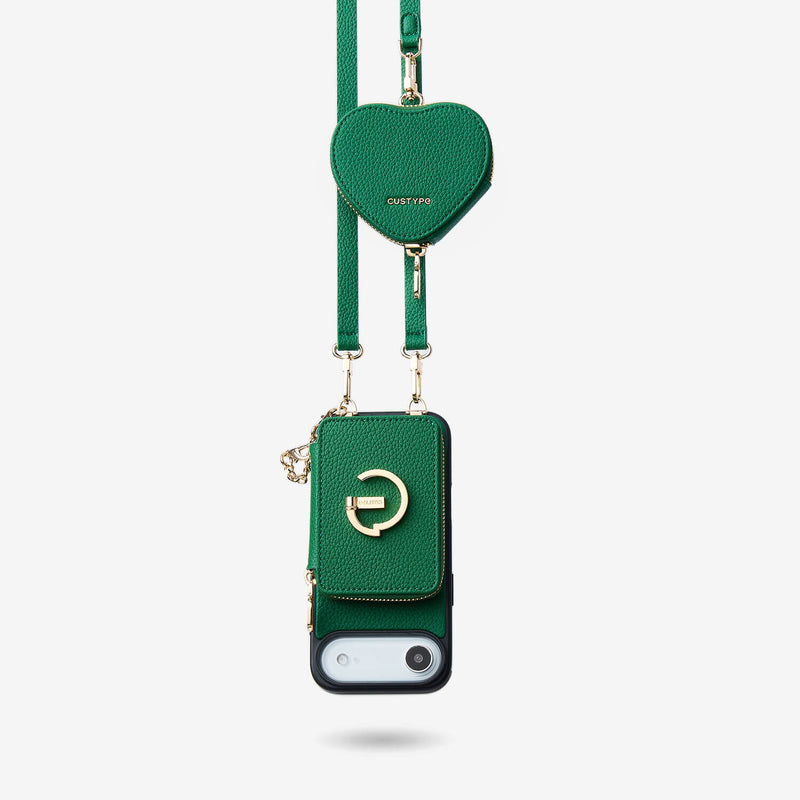 Heart Airpod Kit- Magnet Wallet Crossbody Phone Case with Airpod Pouch-Custype
