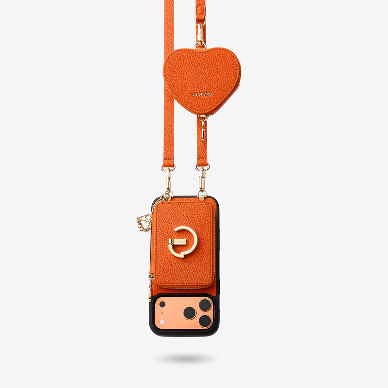 Heart Airpod Kit- Magnet Wallet Crossbody Phone Case with Airpod Pouch