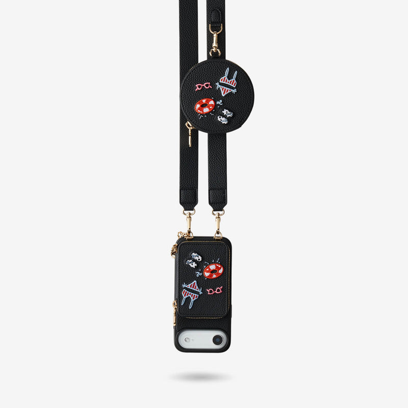 embroidery Crossbody phone case wallet