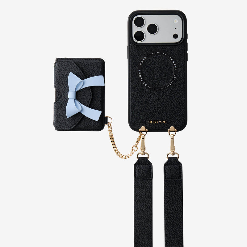 Flutter Flow- Magnetic Phone Case with Card Holder & Wide Strap