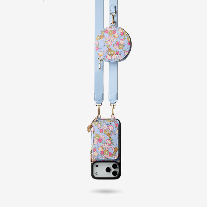Duchess Plum- Vacation Theme Magnetic Phone Case with Strap & Purse-Custype