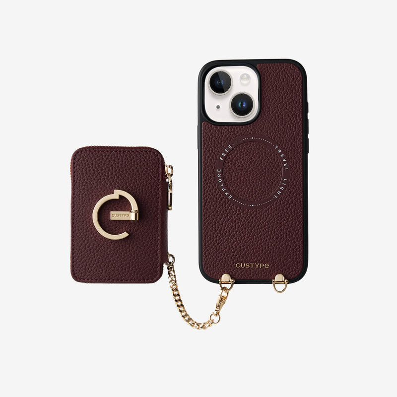 Original Design Set- Detachable Wallet Phone Case with Wireless Charging Card Holder and Wireless Charging - iPhone 15