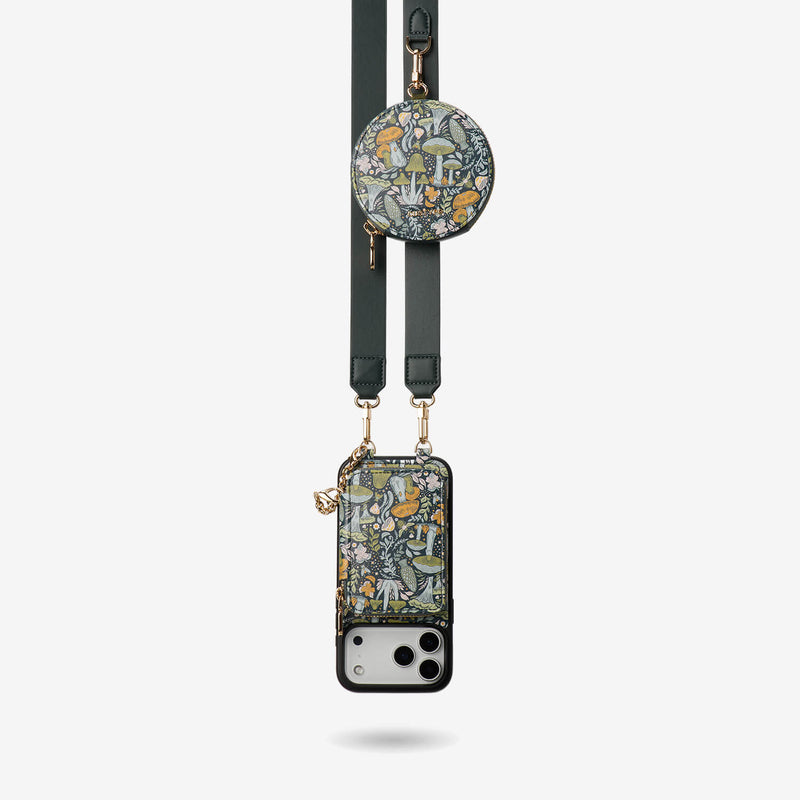 Sara Torabi- Plant Theme Designer Crossbody Phone Case with Wallet-Custype