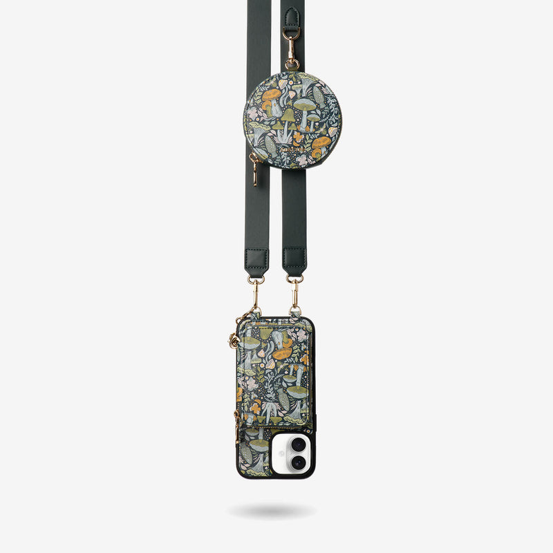 Sara Torabi- Plant Theme Designer Crossbody Phone Case with Wallet-Custype
