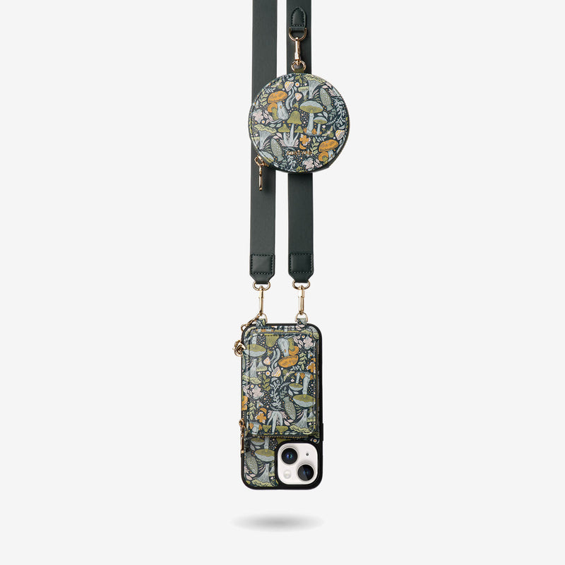 Sara Torabi- Plant Theme Designer Crossbody Phone Case with Wallet-Custype