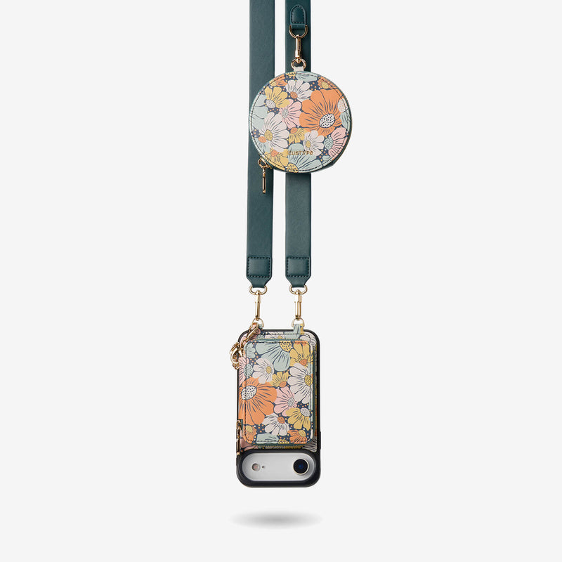 Sara Torabi- Plant Theme Designer Crossbody Phone Case with Wallet-Custype