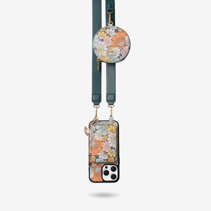 Sara Torabi- Plant Theme Designer Crossbody Phone Case with Wallet-Custype