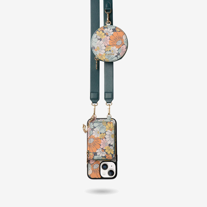 Sara Torabi- Plant Theme Designer Crossbody Phone Case with Wallet-Custype