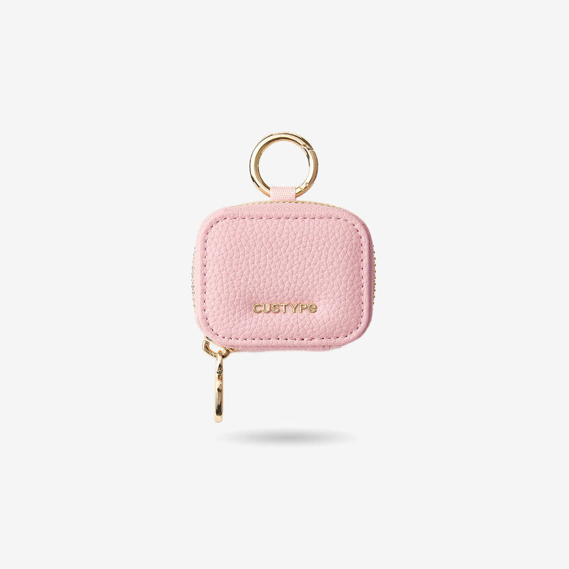 AirPods Pouch- Lychee Leather Mini Zip Pouch for Air Pods-AirPods case-Custype