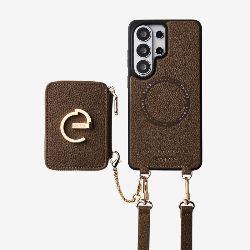 Original Design Set- Samsung Galaxy MagSafe Compatible Wallet Phone Case With Shoulder Strap Set