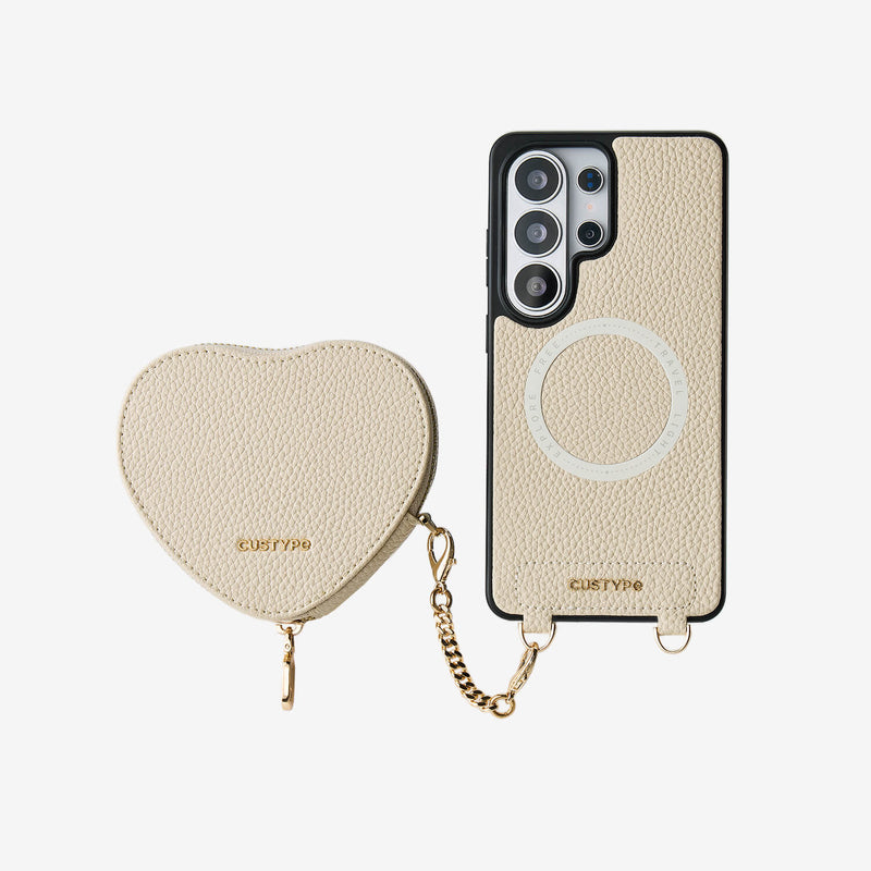 Heart Design Kit- Samsung Galaxy Wireless Charging Phone Case With Detachable Pouch-Mobile Phone Cases-Custype