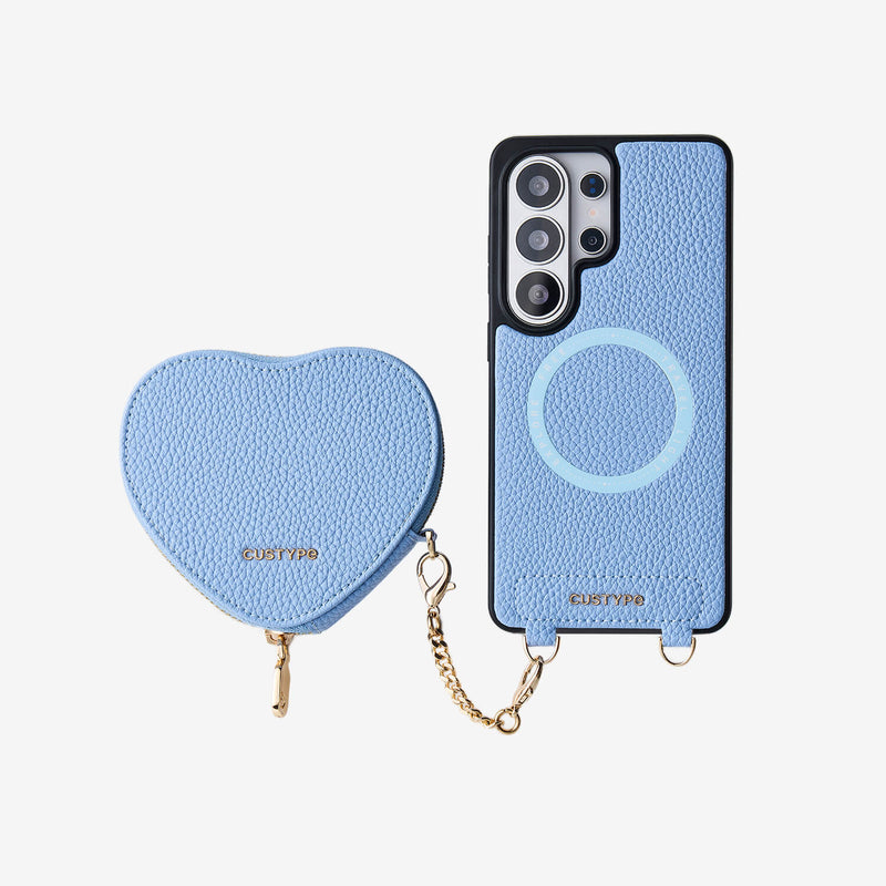Heart Design Kit- Samsung Galaxy Wireless Charging Phone Case With Detachable Pouch-Mobile Phone Cases-Custype