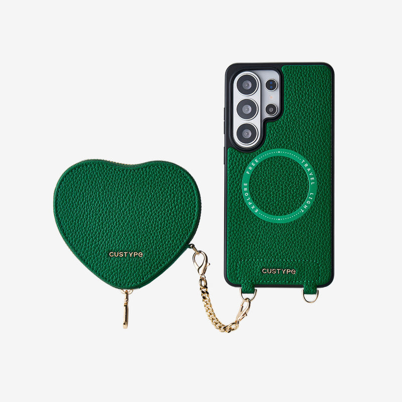Heart Design Kit- Samsung Galaxy Wireless Charging Phone Case With Detachable Pouch-Mobile Phone Cases-Custype