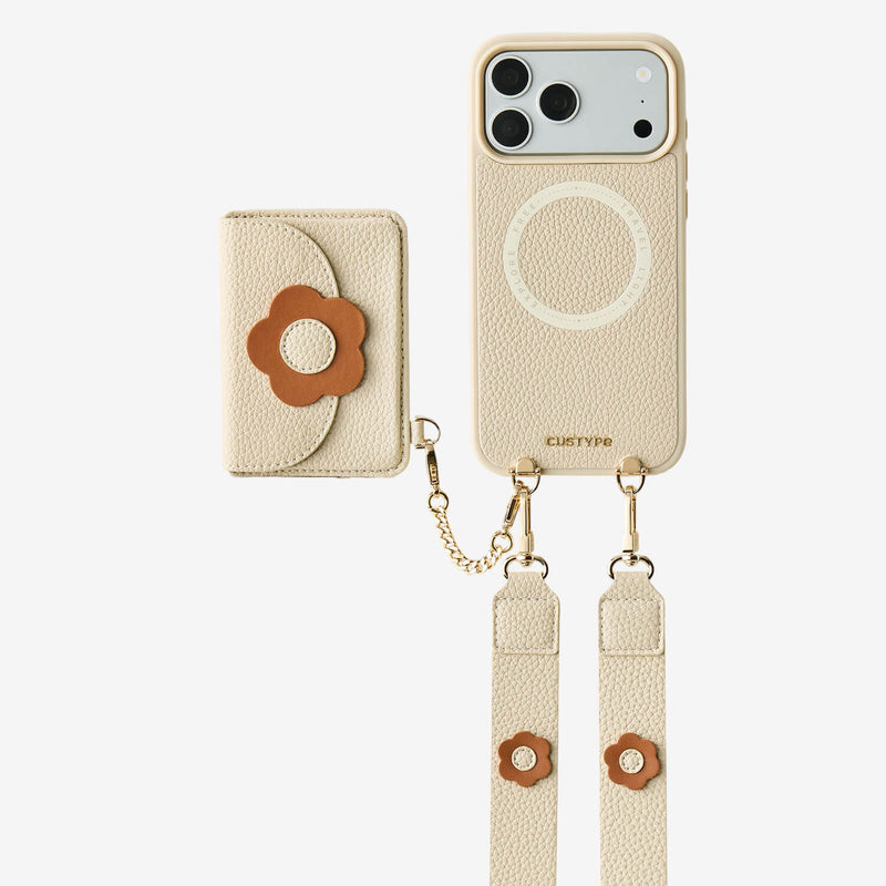 Unity Style- Slim Wallet Phone Case with Floral Crossbody Strap