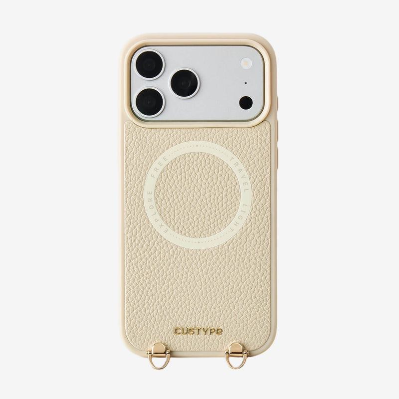 Unity Style- Leather iPhone Case with Raised Heart Crossbody Strap-Mobile Phone Cases-Custype