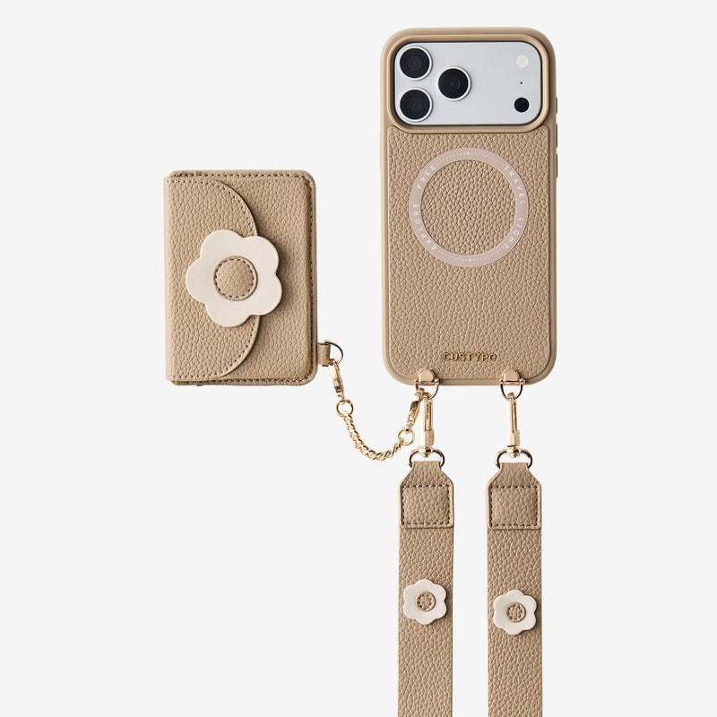 Unity Style- Slim Wallet Phone Case with Floral Crossbody Strap