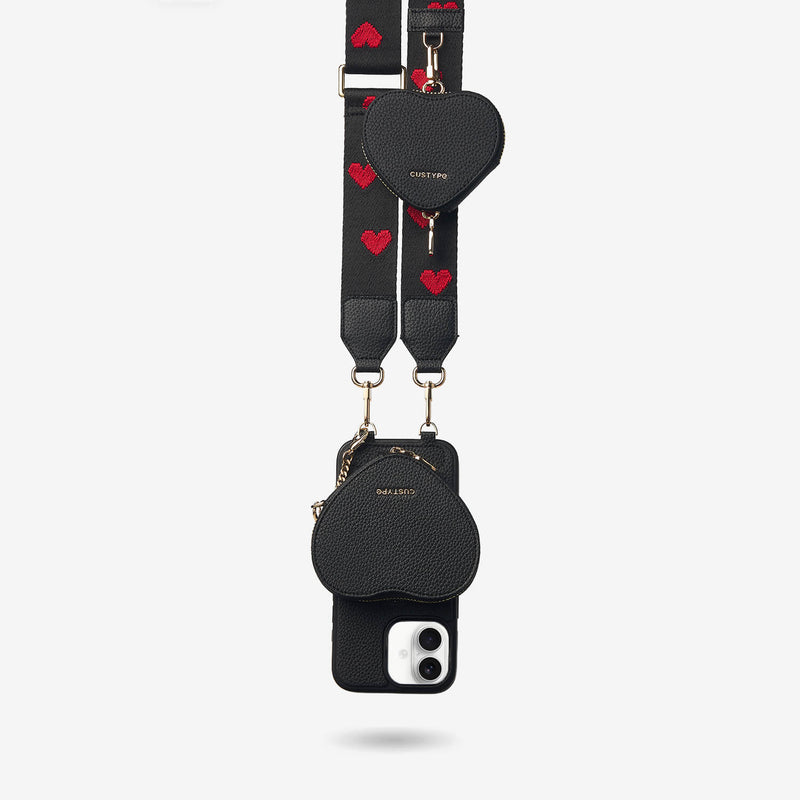 Heart Airpod Kit- iPhone Crossbody Case with Magnet & Airpods Pouch-Mobile Phone Cases-DETACHABLE WALLET & PHONE POUCH