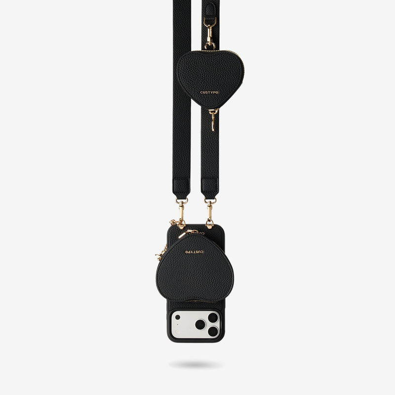 Roam Kit- iPhone Case with Magnetic Heart Pouch & Wide Strap