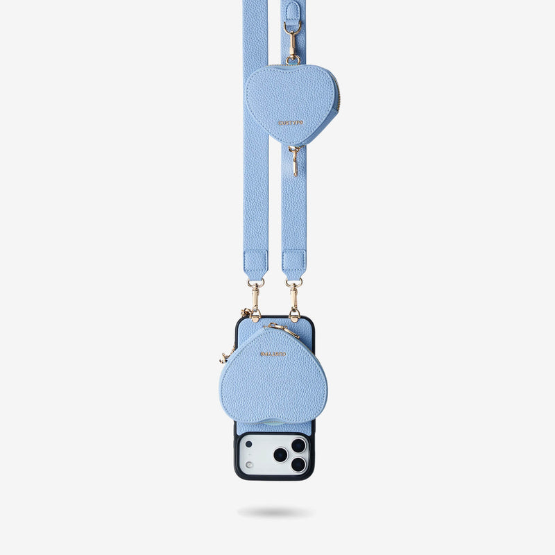 Roam Kit- iPhone Case with Magnetic Heart Pouch & Wide Strap