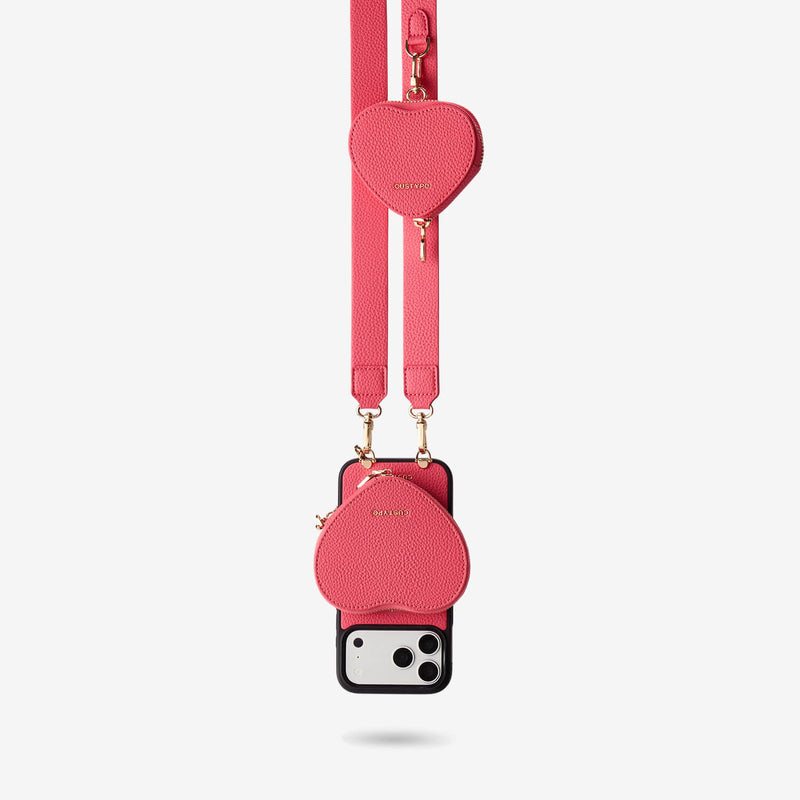 Roam Kit- iPhone Case with Magnetic Heart Pouch & Wide Strap-Mobile Phone Cases-Custype
